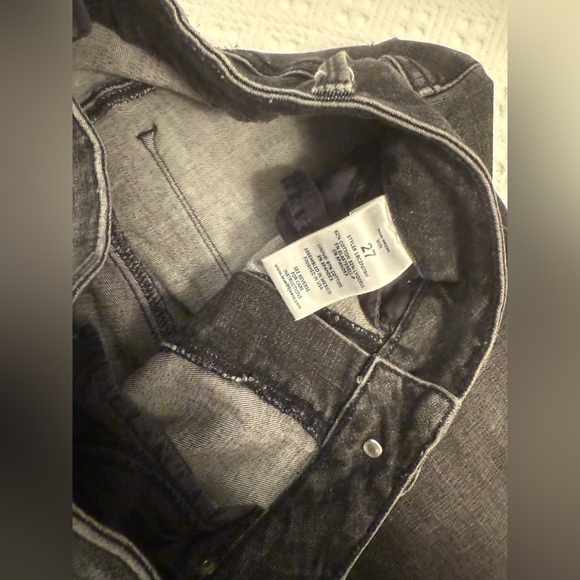 Level 99 Dark Grey Distressed Jeans with Modern Cut - Picture 3 of 8